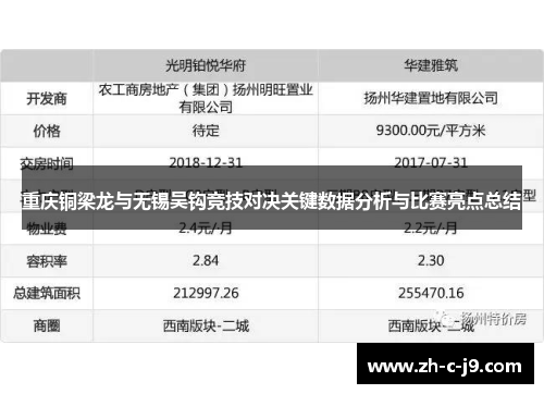 重庆铜梁龙与无锡吴钩竞技对决关键数据分析与比赛亮点总结